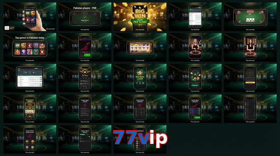 Main screen of 77Vip bet page for PK players