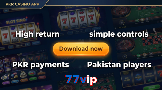 Main screen of 77Vip gamedownload page for PK players